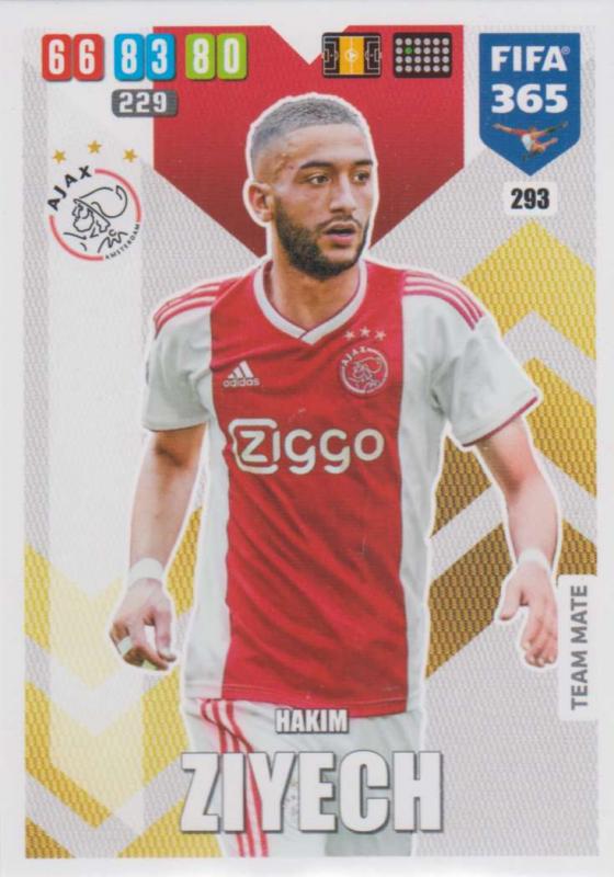 Adrenalyn XL FIFA 365 2020 - 293 Hakim Ziyech  - AFC Ajax - Team Mate