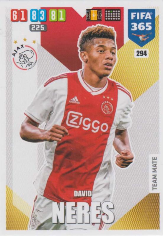 Adrenalyn XL FIFA 365 2020 - 294 David Neres  - AFC Ajax - Team Mate