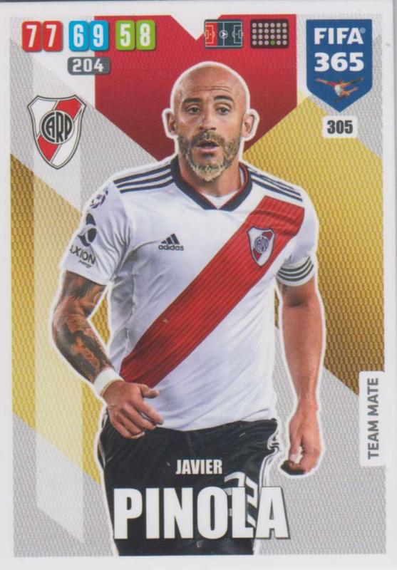 Adrenalyn XL FIFA 365 2020 - 305 Javier Pinola  - CA River Plate - Team Mate