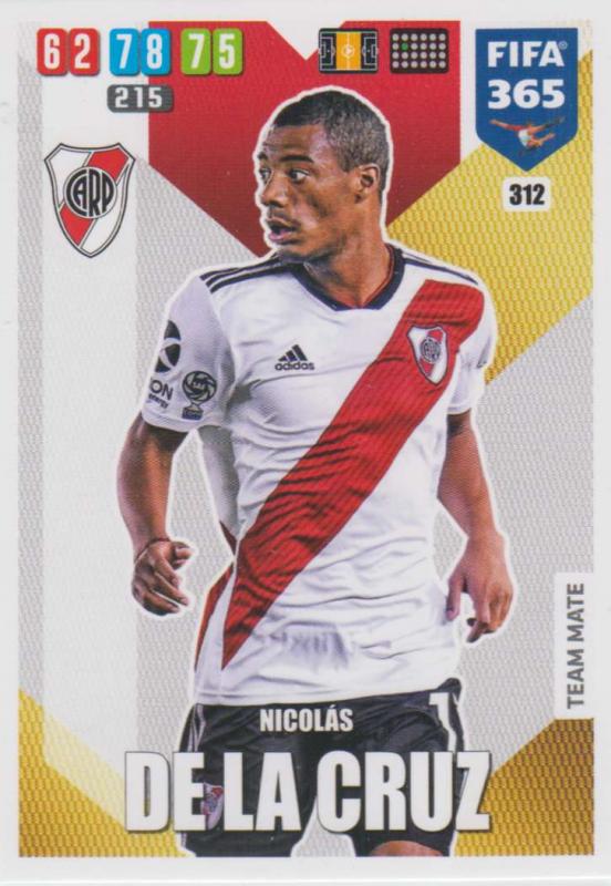 Adrenalyn XL FIFA 365 2020 - 312 Nicolas De La Cruz  - CA River Plate - Team Mate