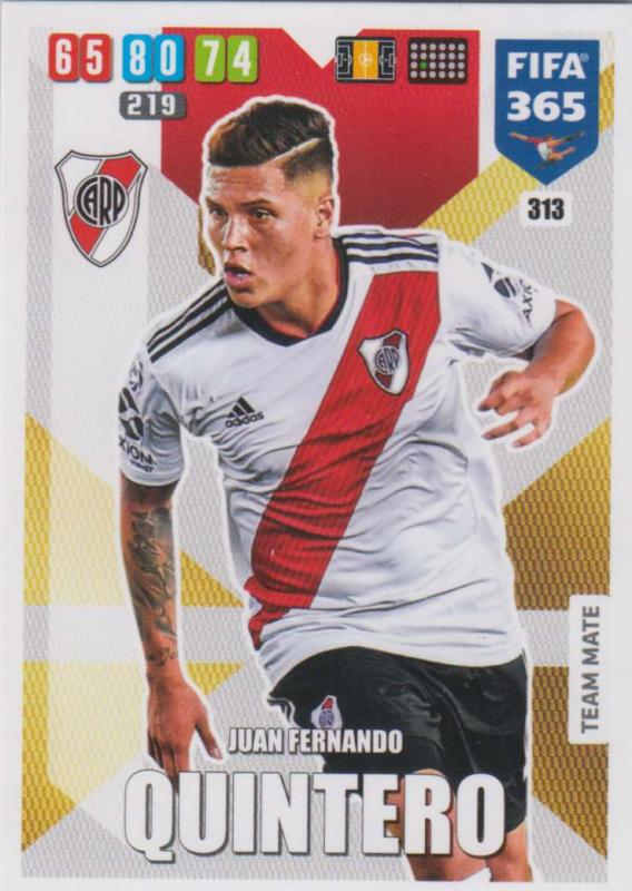 Adrenalyn XL FIFA 365 2020 - 313 Juan Fernando Quintero  - CA River Plate - Team Mate