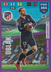 Adrenalyn XL FIFA 365 2020 - 337 Jan Oblak  - Club Atlético de Madrid - Goal Stopper