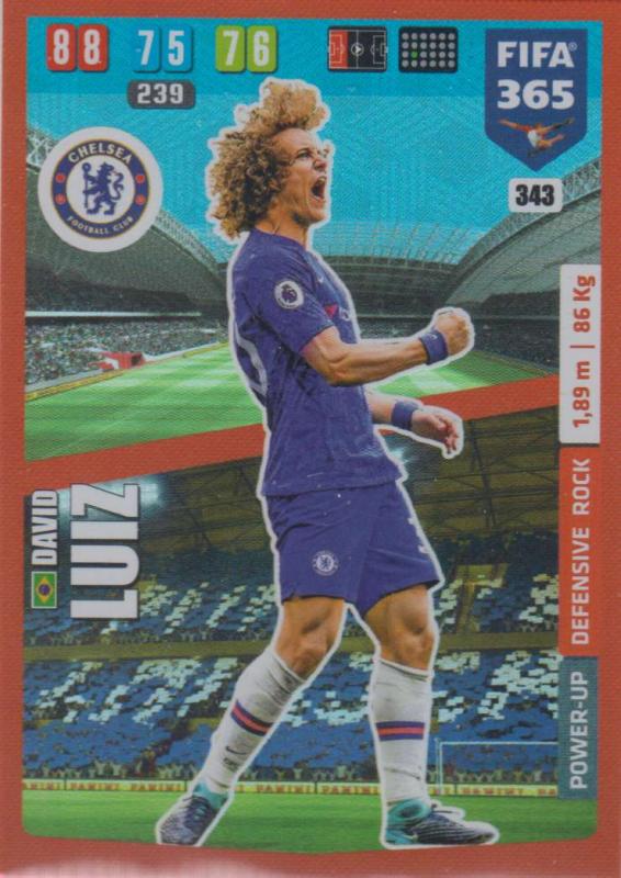Adrenalyn XL FIFA 365 2020 - 343 David Luiz  - Chelsea - Defensive Rock