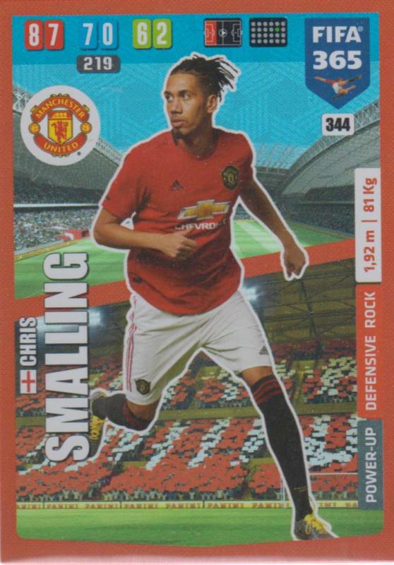 Adrenalyn XL FIFA 365 2020 - 344 Chris Smalling  - Manchester United - Defensive Rock