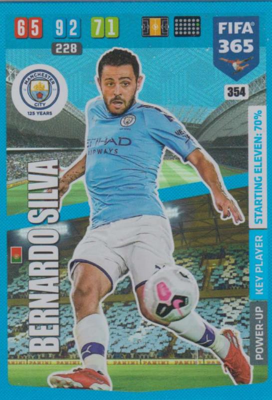 Adrenalyn XL FIFA 365 2020 - 354 Bernardo Silva  - Manchester City - Key Player
