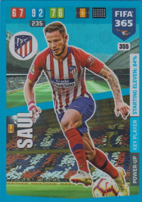 Adrenalyn XL FIFA 365 2020 - 355 Saúl  - Club Atlético de Madrid - Key Player