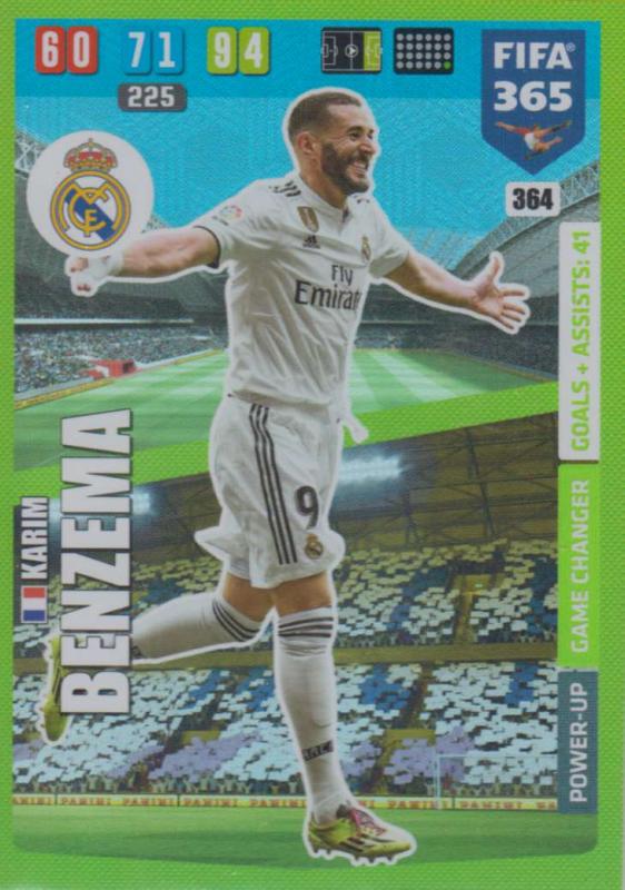 Adrenalyn XL FIFA 365 2020 - 364 Karim Benzema  - Real Madrid CF - Game Changer
