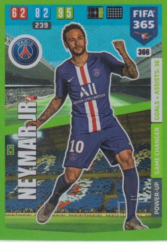 Adrenalyn XL FIFA 365 2020 - 366 Neymar Jr  - Paris Saint-Germain - Game Changer