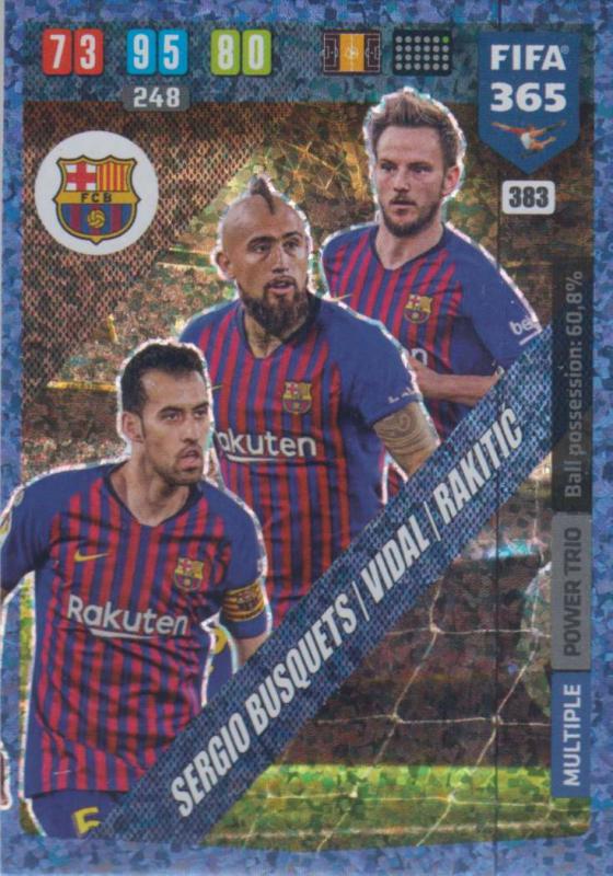 Adrenalyn XL FIFA 365 2020 - 383 Busquets / Vidal / Rakitić  - FC Barcelona - Power Trio