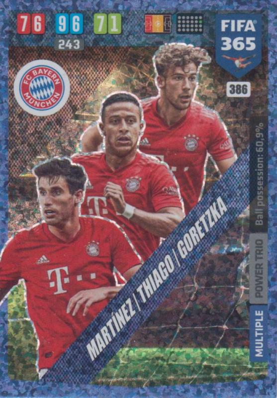 Adrenalyn XL FIFA 365 2020 - 386 Martínez / Thiago / Goretzka  - FC Bayern München - Power Trio