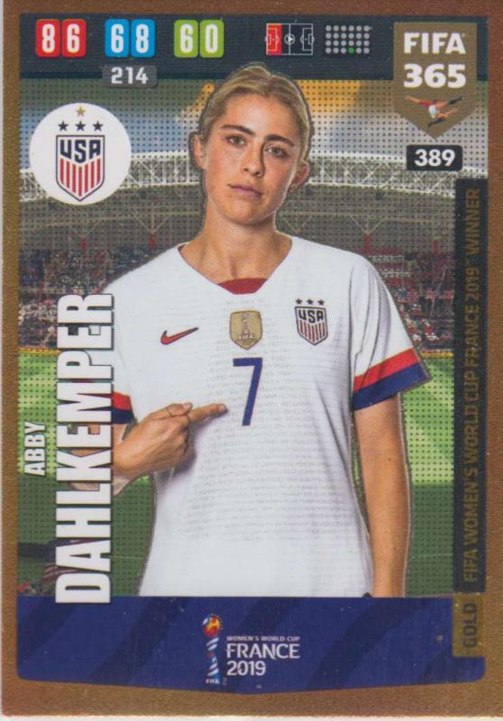 Adrenalyn XL FIFA 365 2020 - 389 Abby Dahlkemper  - United States - FIFA Women's World Cup Winner