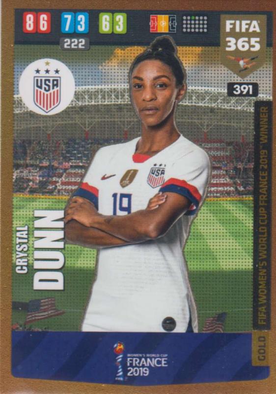 Adrenalyn XL FIFA 365 2020 - 391 Crystal Dunn  - United States - FIFA Women's World Cup Winner