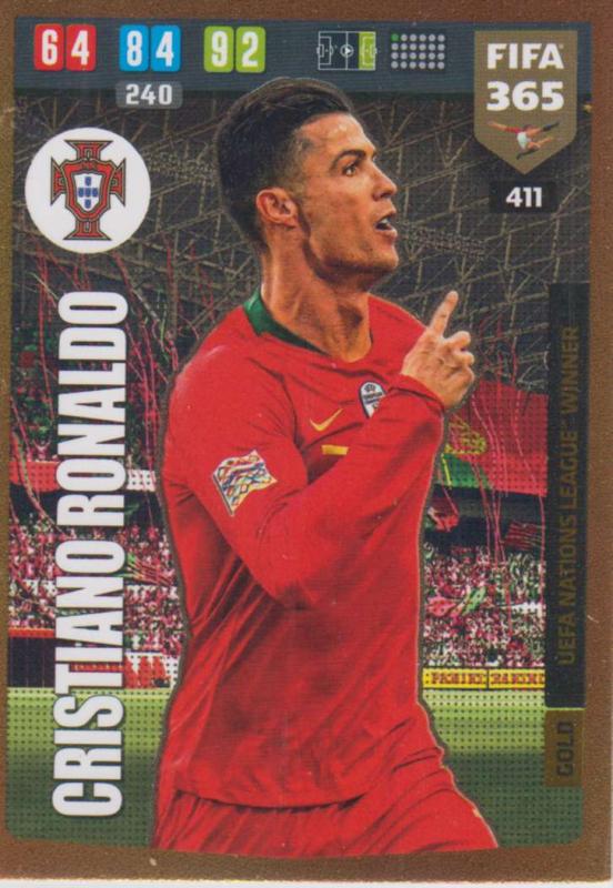 Adrenalyn XL FIFA 365 2020 - 411 Cristiano Ronaldo  - Portugal - UEFA Nations League Winner