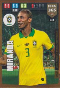 Adrenalyn XL FIFA 365 2020 - 414 Miranda  - Brasil - Copa America Brasil 2019 Winner