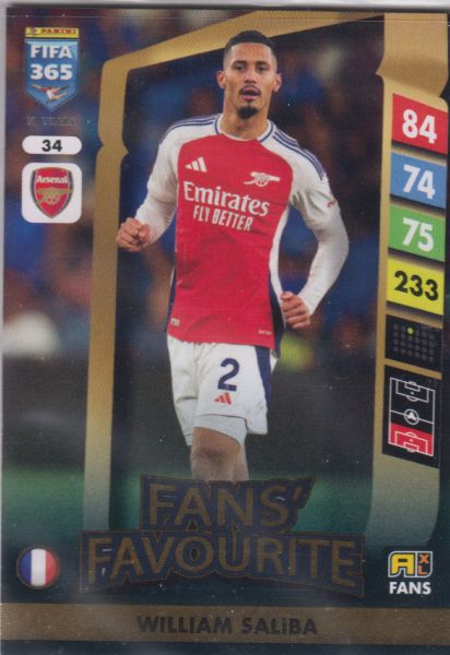 FIFA25 - 034 - William Saliba (Arsenal) - Fans' Favourite