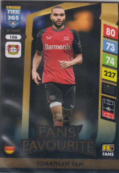 FIFA25 - 106 - Jonathan Tah (Bayer 04 Leverkusen) - Fans' Favourite