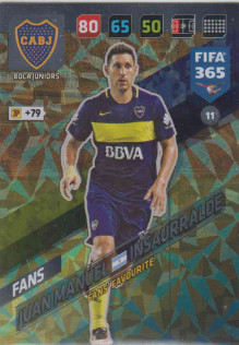 FIFA365 17-18 011 Juan Manuel Insaurralde - Fans' Favourite - Boca Juniors