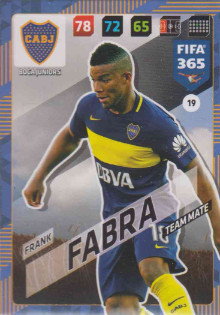 FIFA365 17-18 019 Frank Fabra - Team Mate - Boca Juniors