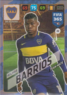 FIFA365 17-18 022 Wilmar Barrios - Team Mate - Boca Juniors