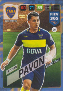 FIFA365 17-18 026 Cristian Pavón - Rising Star - Boca Juniors