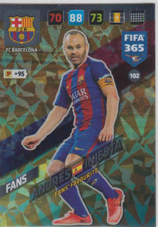 FIFA365 17-18 102 Andrés Iniesta - Fans' Favourite - FC Barcelona