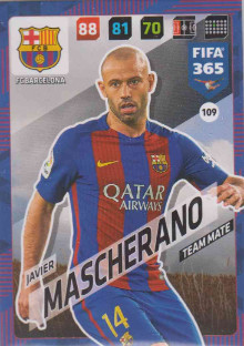 FIFA365 17-18 109 Javier Mascherano - Team Mate - FC Barcelona