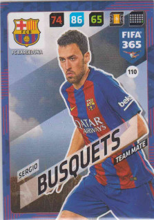 FIFA365 17-18 110 Sergio Busquets - Team Mate - FC Barcelona