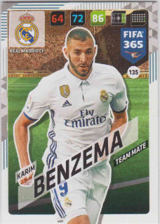 FIFA365 17-18 135 Karim Benzema - Team Mate - Real Madrid CF
