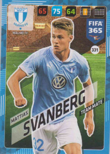 FIFA365 17-18 331 Mattias Svanberg Team Mate Malmö FF