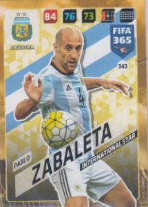 FIFA365 17-18 343 Pablo Zabaleta International Star Argentina