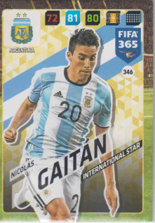 FIFA365 17-18 346 Nicolas Gaitan International Star Argentina