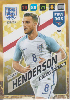 FIFA365 17-18 380 Jordan Henderson International Star England
