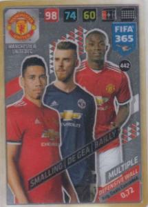 FIFA365 17-18 442 Smalling, De Gea, Bailly Defensive Wall Manchester United FC