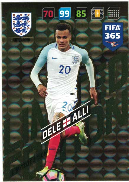 XXL FIFA365 17-18 Dele Alli, XXL Limited Edition, England (Stort kort / Large card)