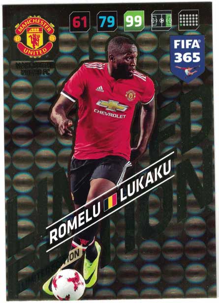 XXL FIFA365 17-18 Romelu Lukaku, XXL Limited Edition, Manchester United (Stort kort / Large card)