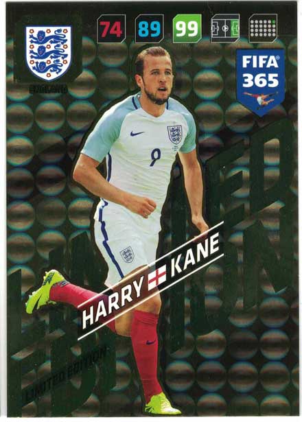XXL FIFA365 17-18 Harry Kane, XXL Limited Edition, England (Stort kort / Large card)