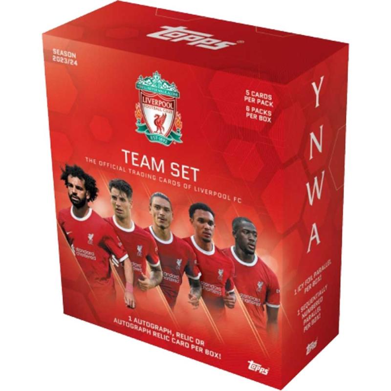 Hel Box 2023-24 Topps Liverpool FC Team Set [Utan hängare] (30 kort)
