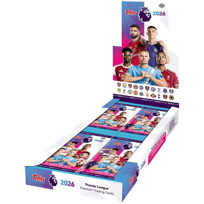 1 Box 2026 Topps Premier League Trading Cards HOBBY (8 Packs) [MAX 1 PER HOUSEHOLD]