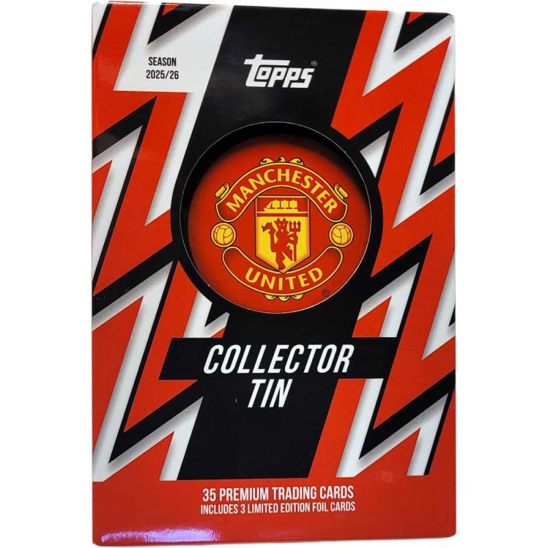 FÖRKÖP: Hel Tin 2025-26 Topps Manchester United – Collector Tin (Preliminär release 17:e september 2025)