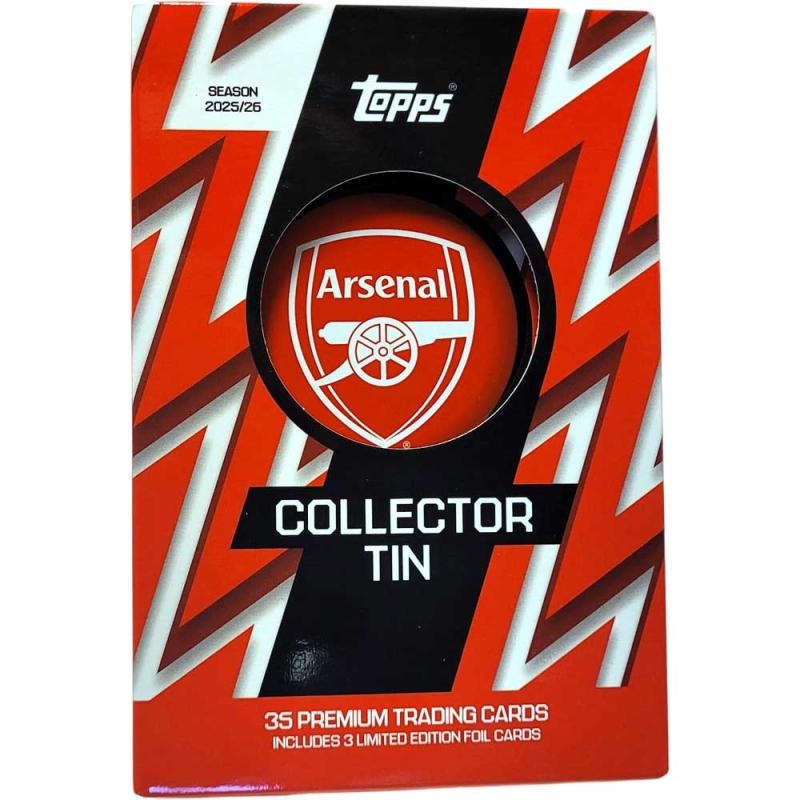 FÖRKÖP: Hel Tin 2025-26 Topps Arsenal – Collector Tin (Preliminär release 17:e september 2025)