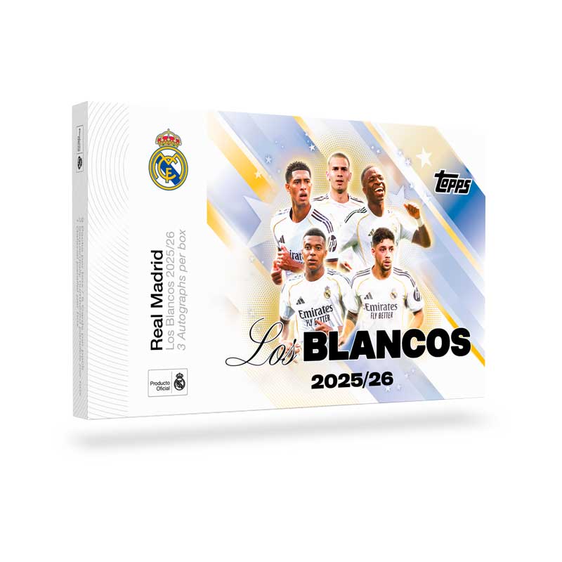 PRE-BUY: Sealed Box 2025-26 Topps Real Madrid Los Blancos (Preliminary release February 12:th 2026)