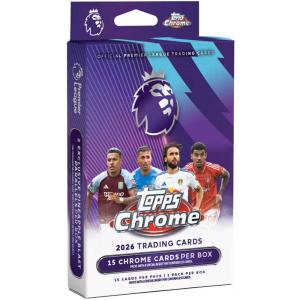 1 Hanger Pack 2026 Topps Chrome Premier League Soccer Trading Cards (15 cards)