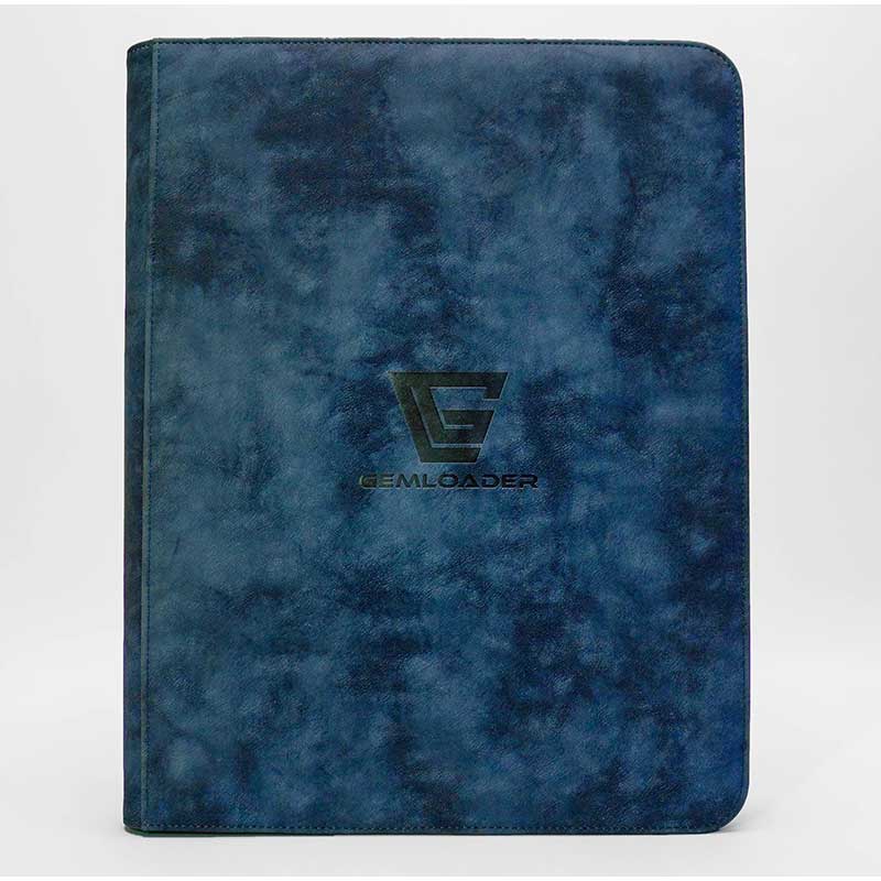 Gemloader - Pärm för Toploaders - Premium 3"X4" Toploader Fit Collector's Binder [216 pockets 3X3] - BLUE