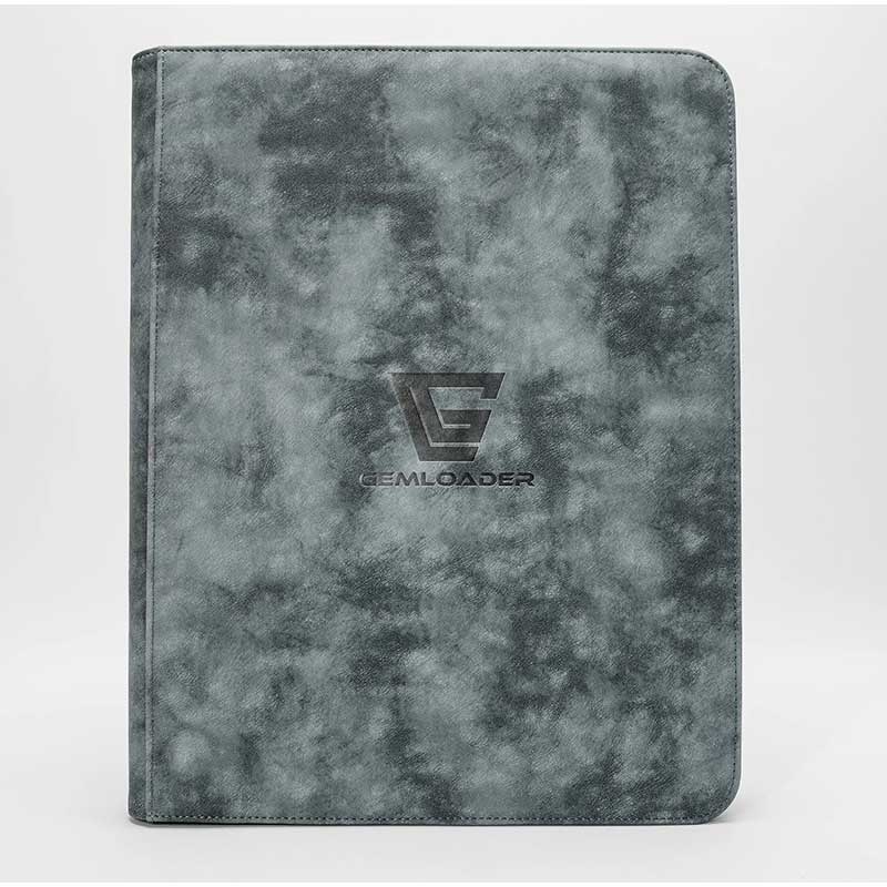 Gemloader - Pärm för Toploaders - Premium 3"X4" Toploader Fit Collector's Binder [216 pockets 3X3] - GREY