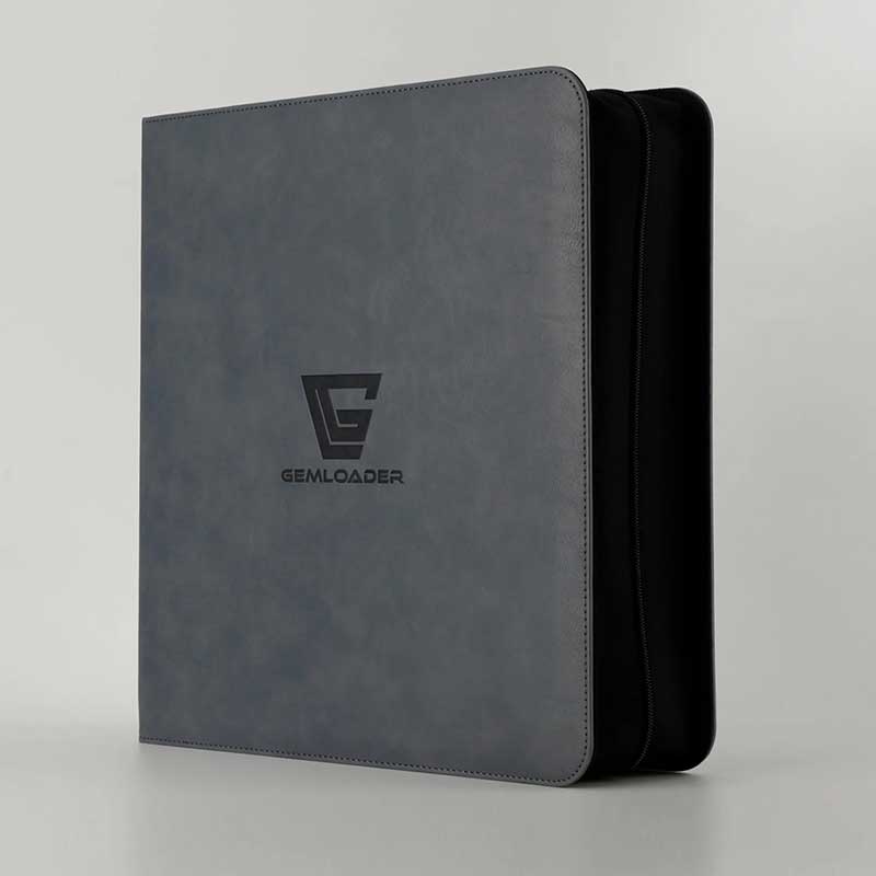 Gemloader - Premium Graded Card Binder for PSA, BGS & other slabs of equal dimensions [28 slots 2X2] - GREY - [NO CARDS INCLUDED]