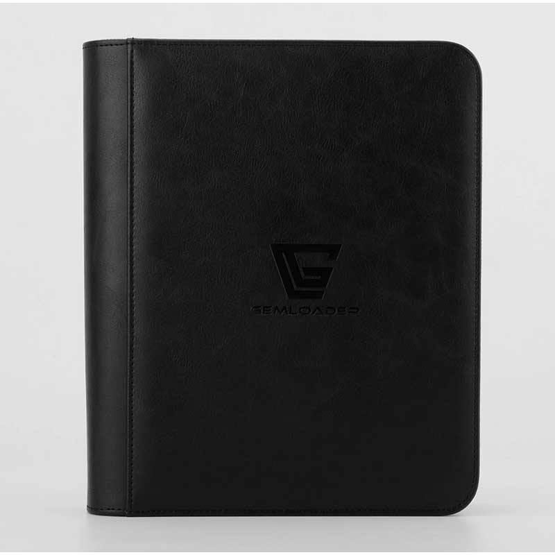 Gemloader - Pärm för Toploaders - Premium 3"X4" Toploader Fit Collector's Binder [112 pockets 2X2] - BLACK