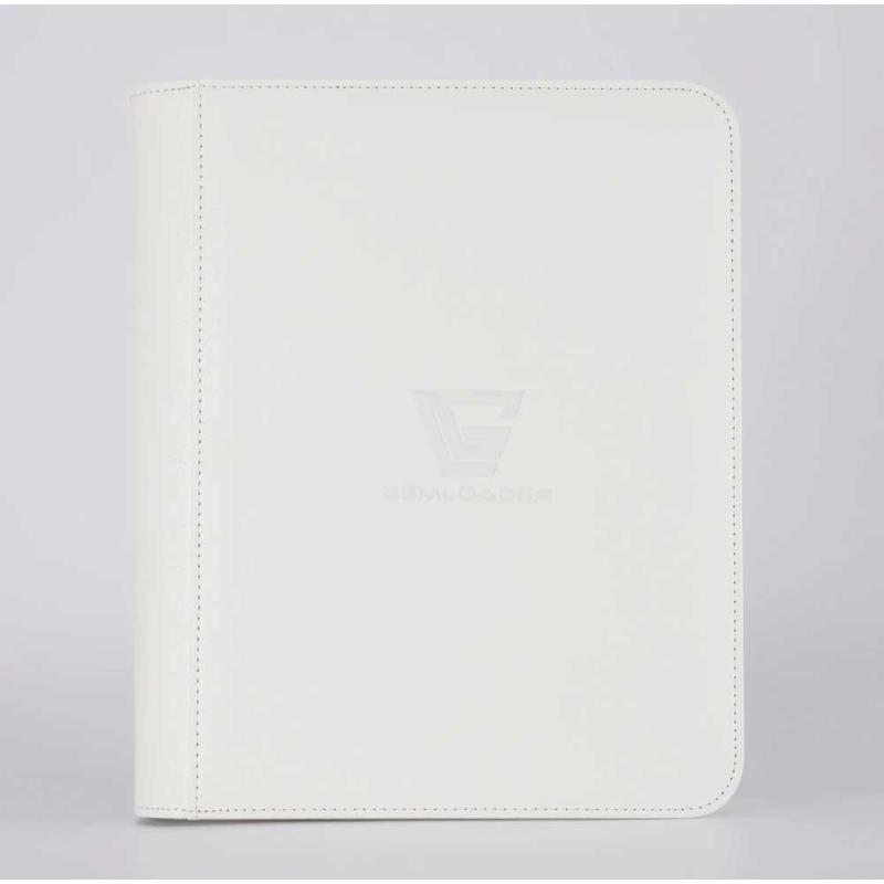 Gemloader - Premium 3"X4" Toploader Fit Collector's Binder [112 pockets 2X2] - WHITE