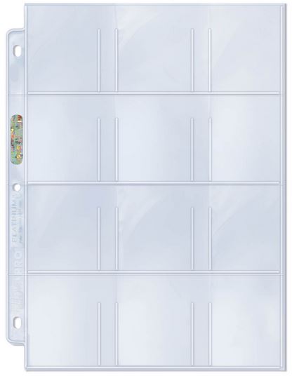 12-Pocket Platinum Page with 2-1/4" X 2-1/2" [5.715 x 6.35cm] Pockets