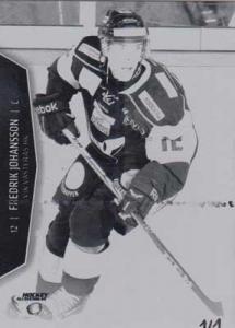 PRESS PLATES BLACK, 2013-14 HockeyAllsvenskan #HA-368 Fredrik Johansson VIK VÄSTERÅS HK