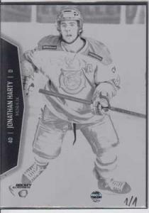 PRESS PLATES BLACK, 2013-14 HockeyAllsvenskan #HA-196 Jonathan Harty MORA IK
